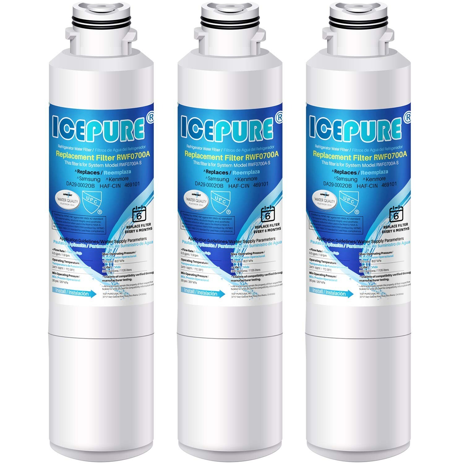 Fits Samsung DA29-00020B HAF-CIN/EXP Compatible Water Filter 3PACK