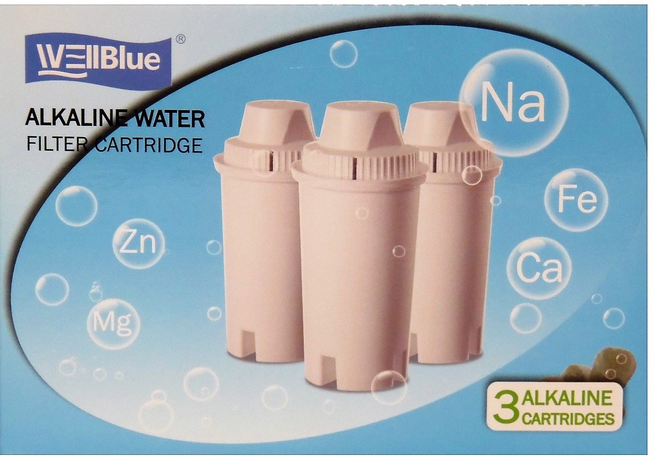 3 Pack Drop In Brita Style Alkaline Water Filter Replacement 7 Stage Mineral …