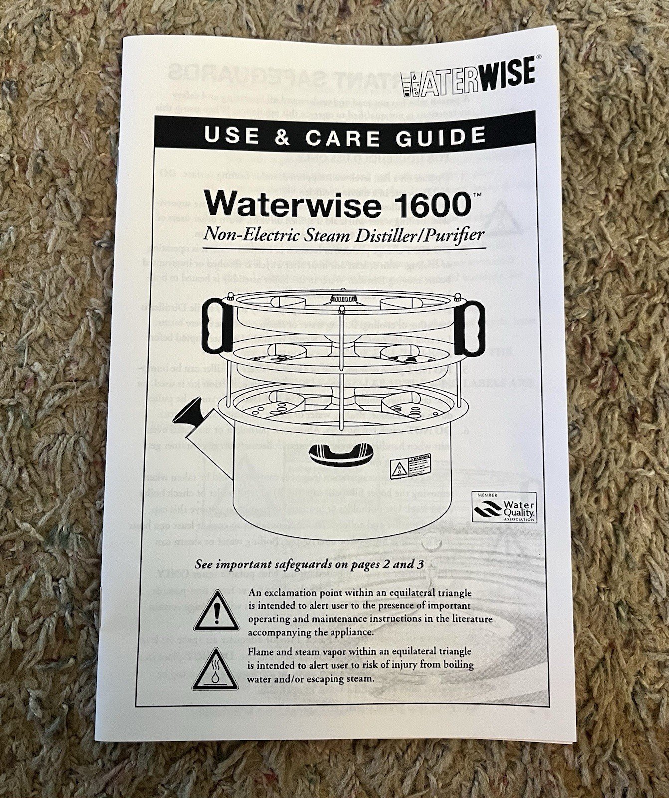 New Waterwise 1600 Non Electric Water Distiller Purifier Stainless Steel