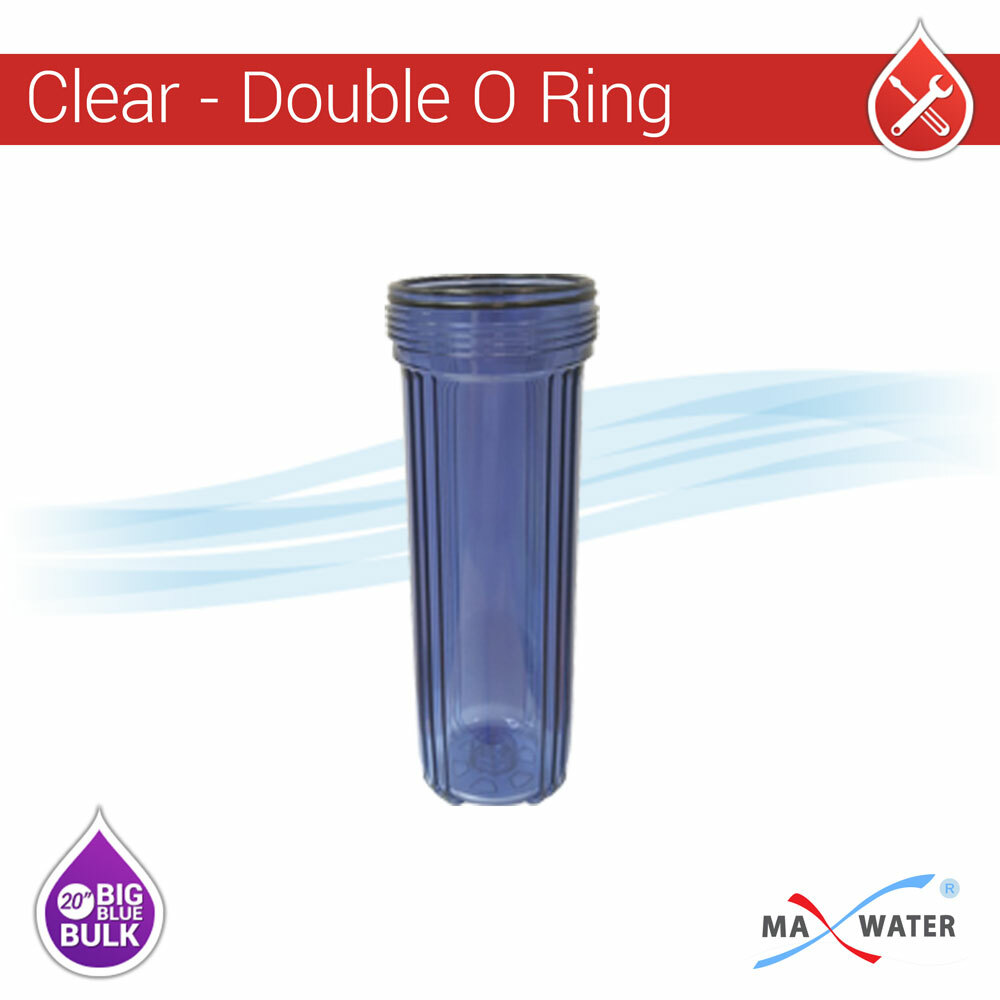 Max Water 3 Stage 20″ Big Blue 1″ Port Whole House Water Filter + Pressure Gauge