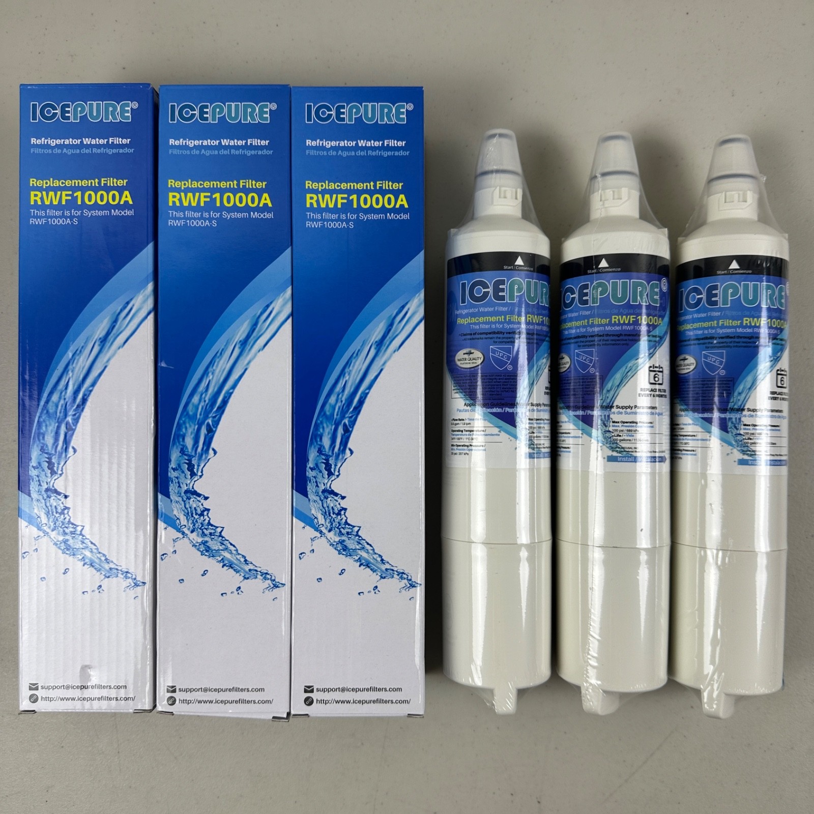 3 PACK ICEPURE 5231JA2006A for LG LT600P KENMORE 9990 RWF1000A Water Filter