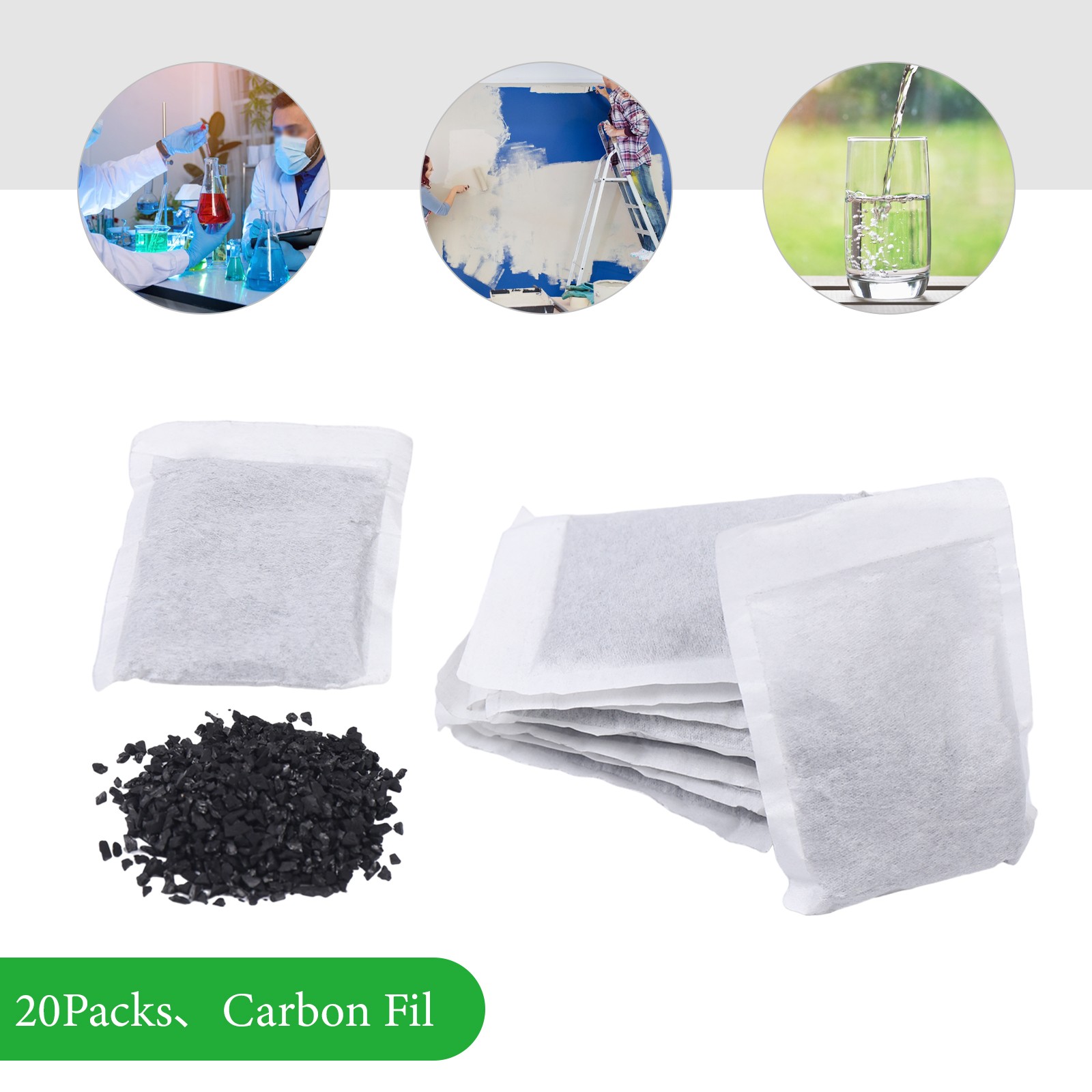 Activated Charcoal Carbon Filter in 20 Bags Packs For Pure Water Distiller SALE