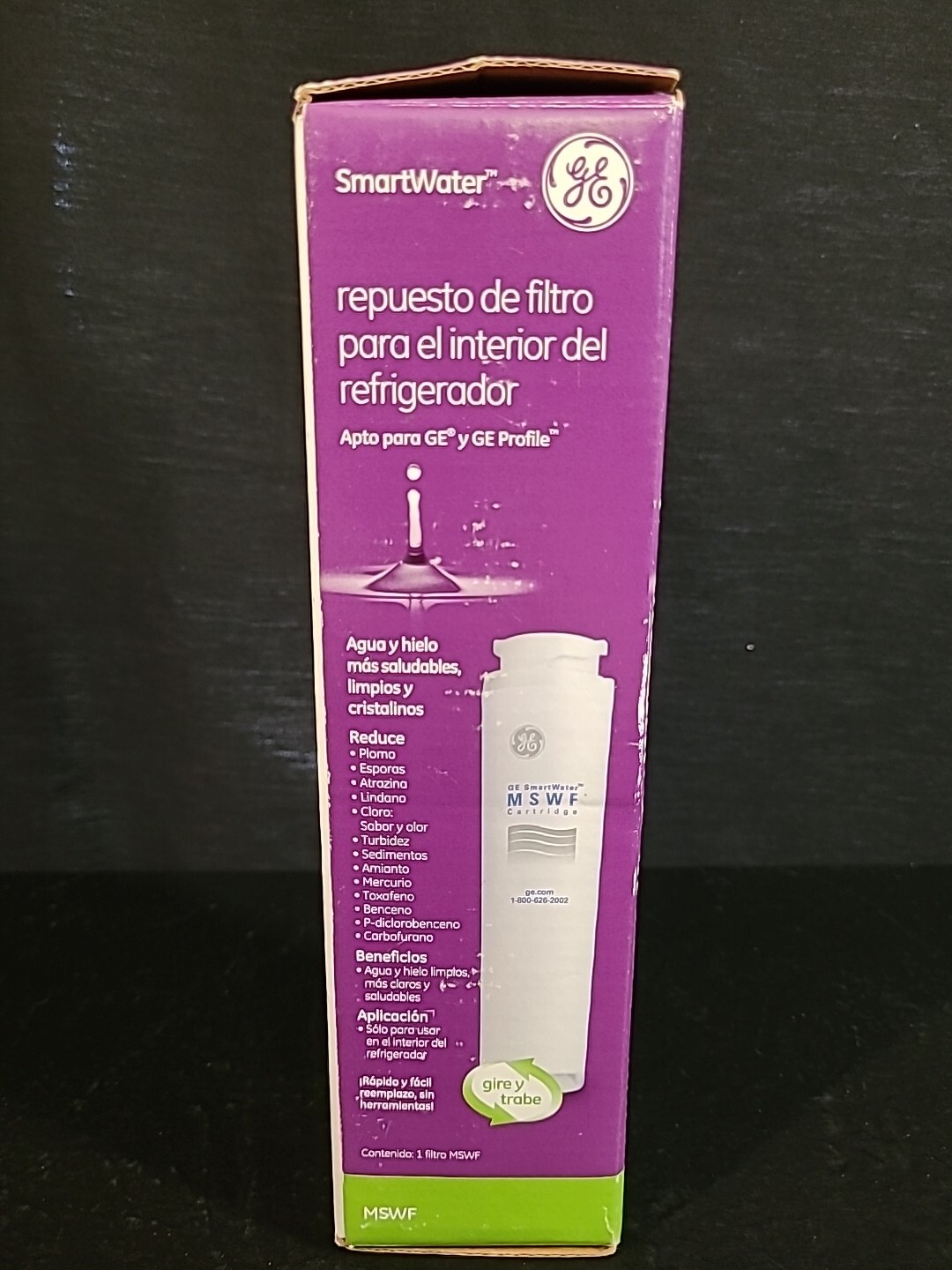 GE Smart Water MSWF Replacement Interior Refrigerator Water Filter New