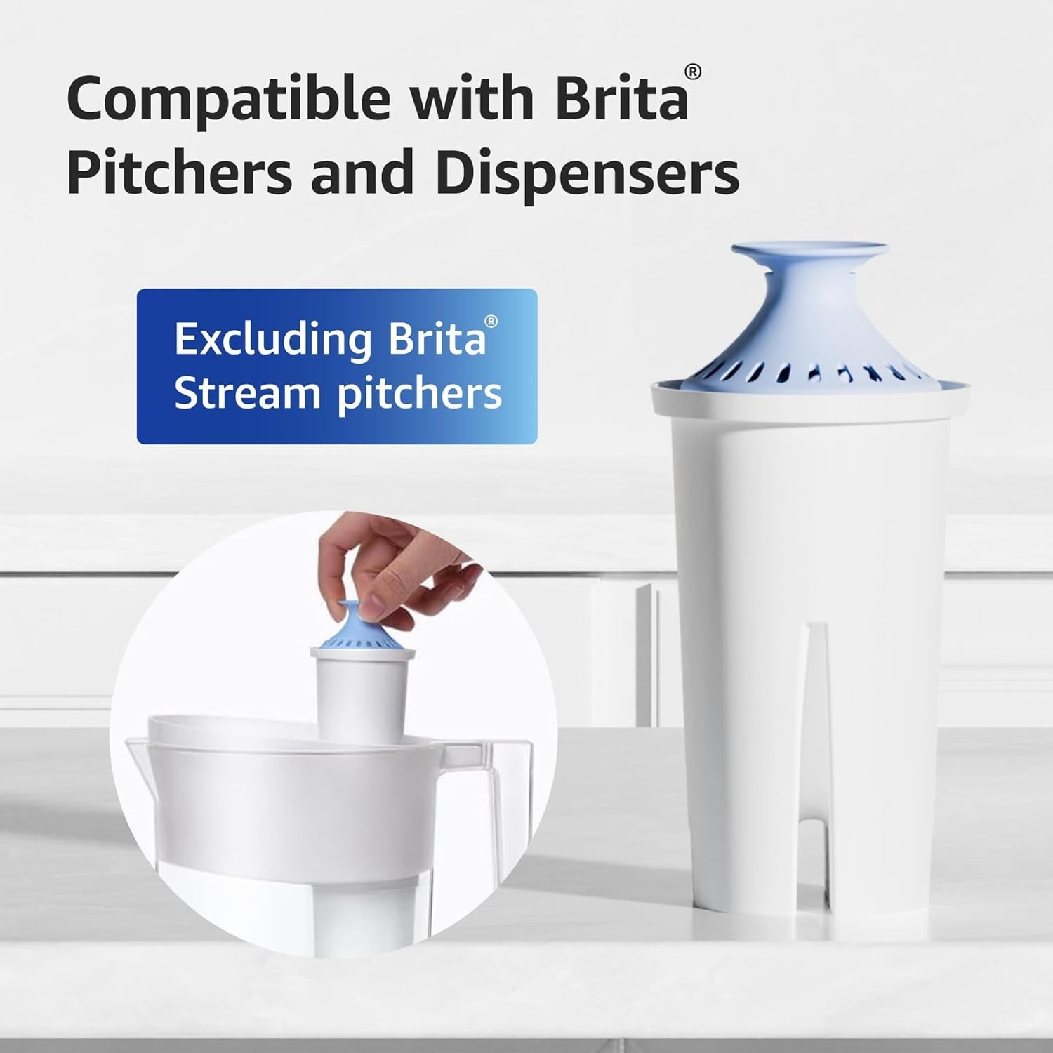 Replacement Alkaline Filters for Brita – Removes Impurities & Boosts Health
