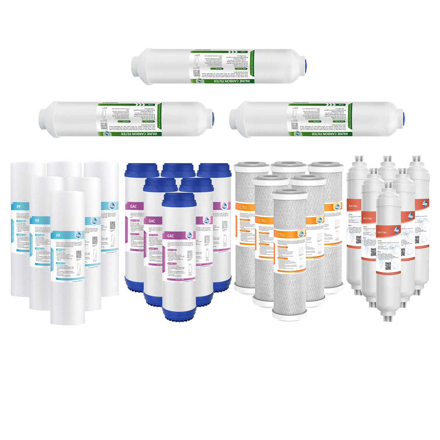 6 Stage Reverse Osmosis Sediment GAC Carbon Block pH+ Alkaline RO Water Filter