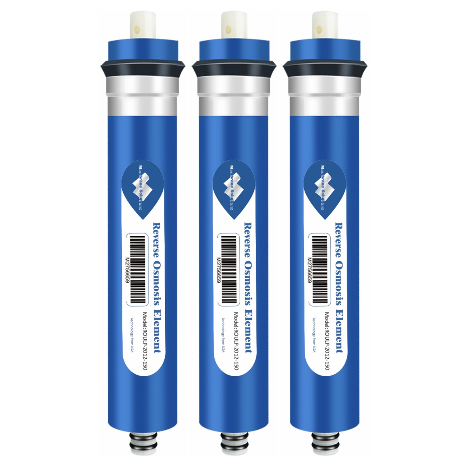 3 Pack 50/75/100/150 GPD RO Membrane Reverse Osmosis Water Filter 1812 Cartridge