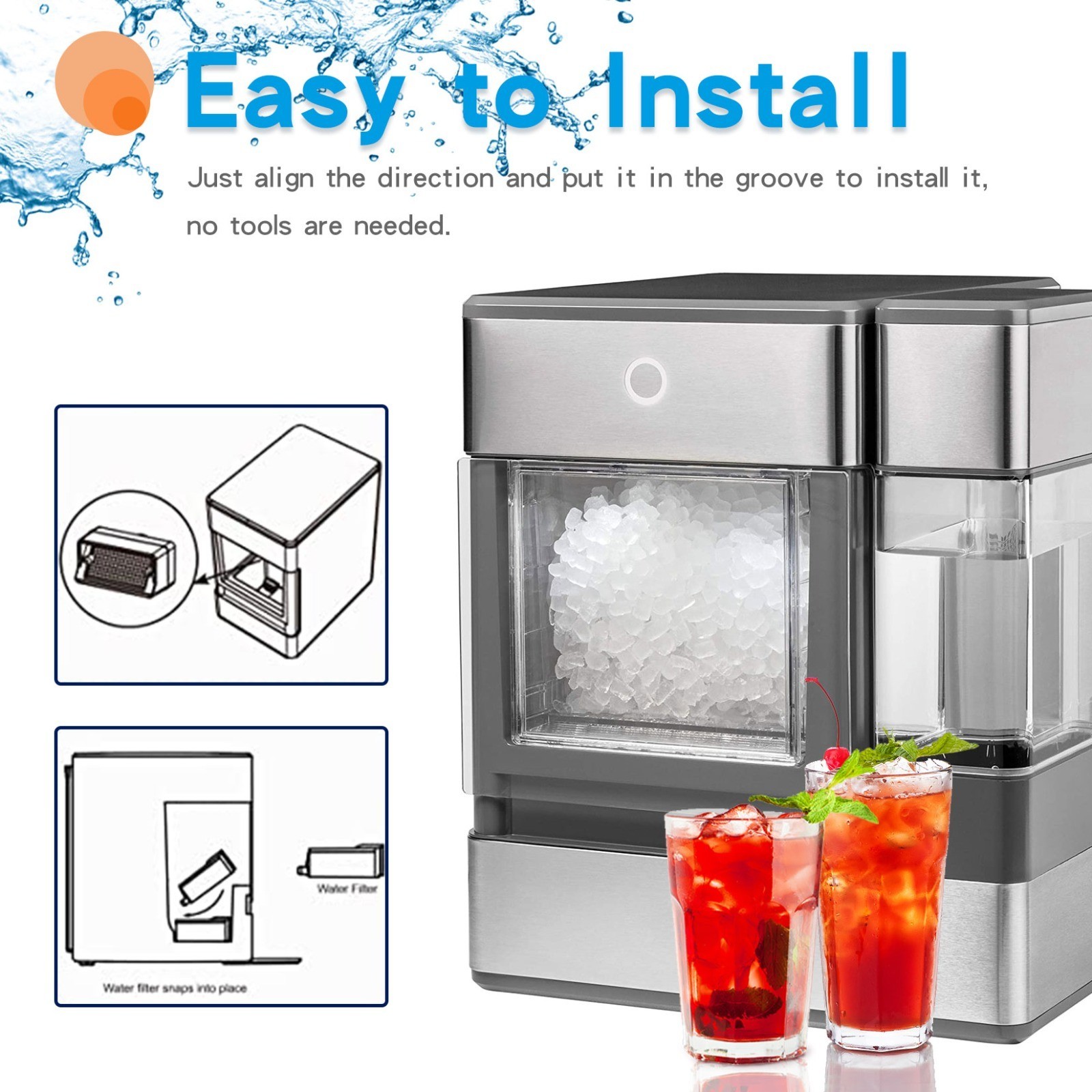GE Profile Opal Replacement Water Filter Opal Nugget Ice Maker ‎P4INKFILTR-4PACK