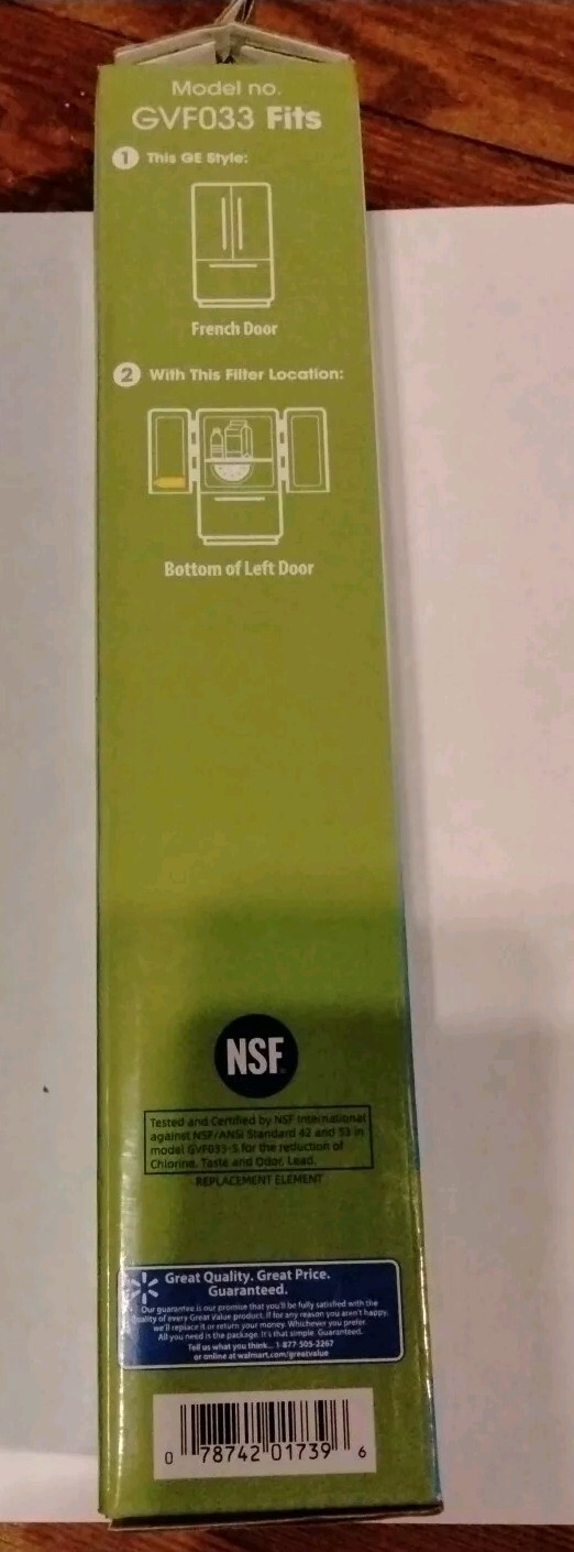 Great Value Refrigerator Replacement Filter New