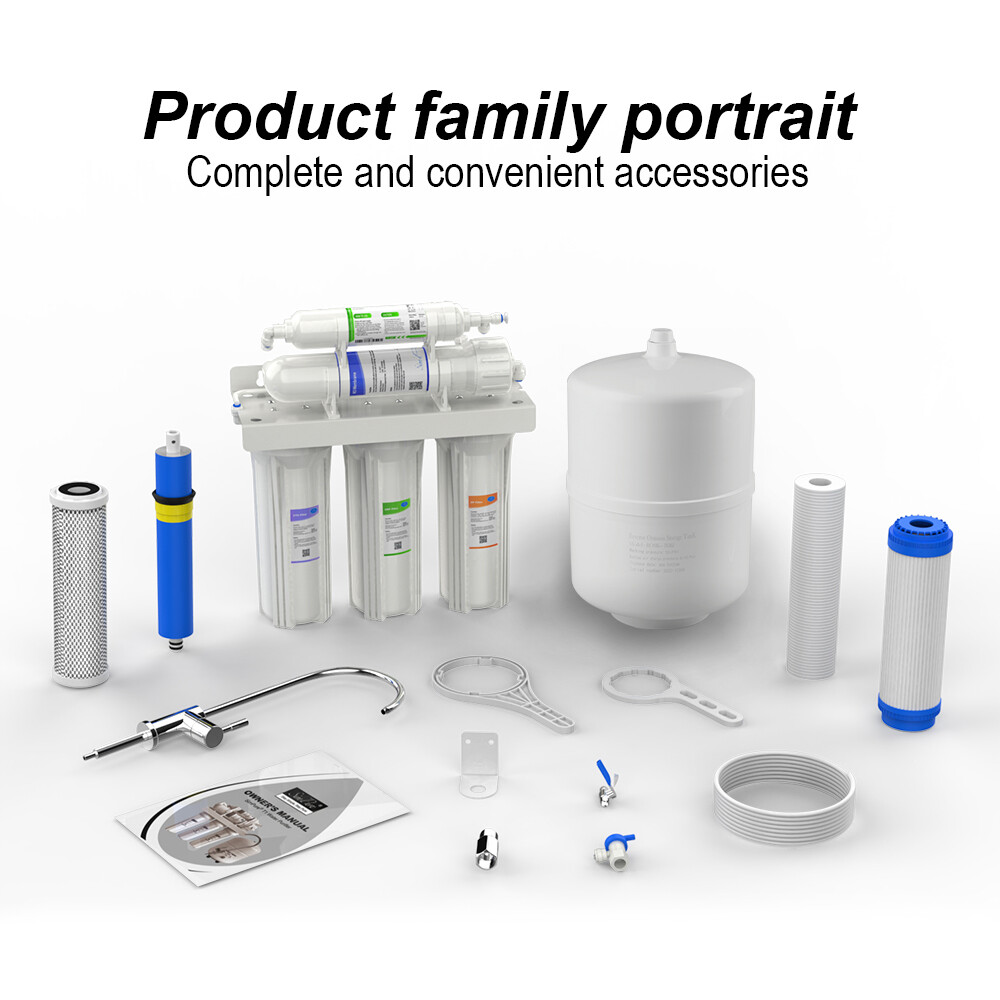 Reverse Osmosis Water Filtration System 5 Stage Under Sink RO Water Filter 75GPD