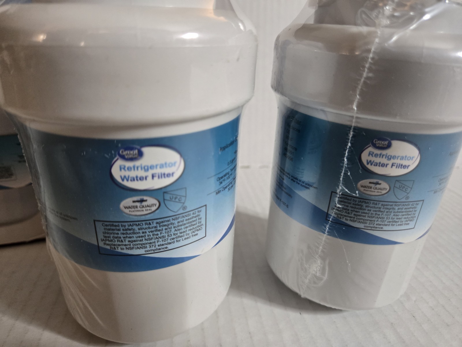 *NEW* Great Value Refrigerator Replacement Filters 2 Pack, for GE Kenmore SEALED