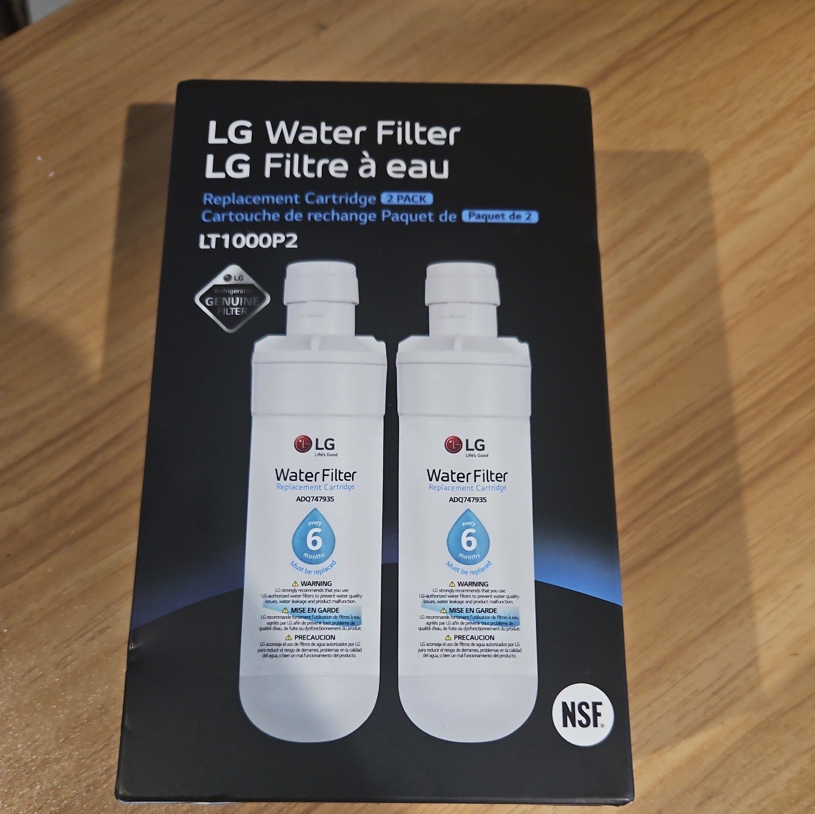 LG LT1000P2 6 Month/200 Gal Refrigerator 2 Pack Replacement Catridges New