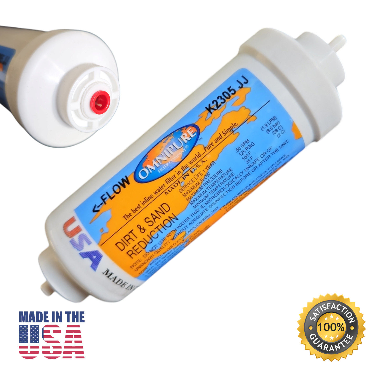Omnipure K2305-JJ Dirt & Sand Reduction 6″x 2″ for 1/4″ QC 1-PACK