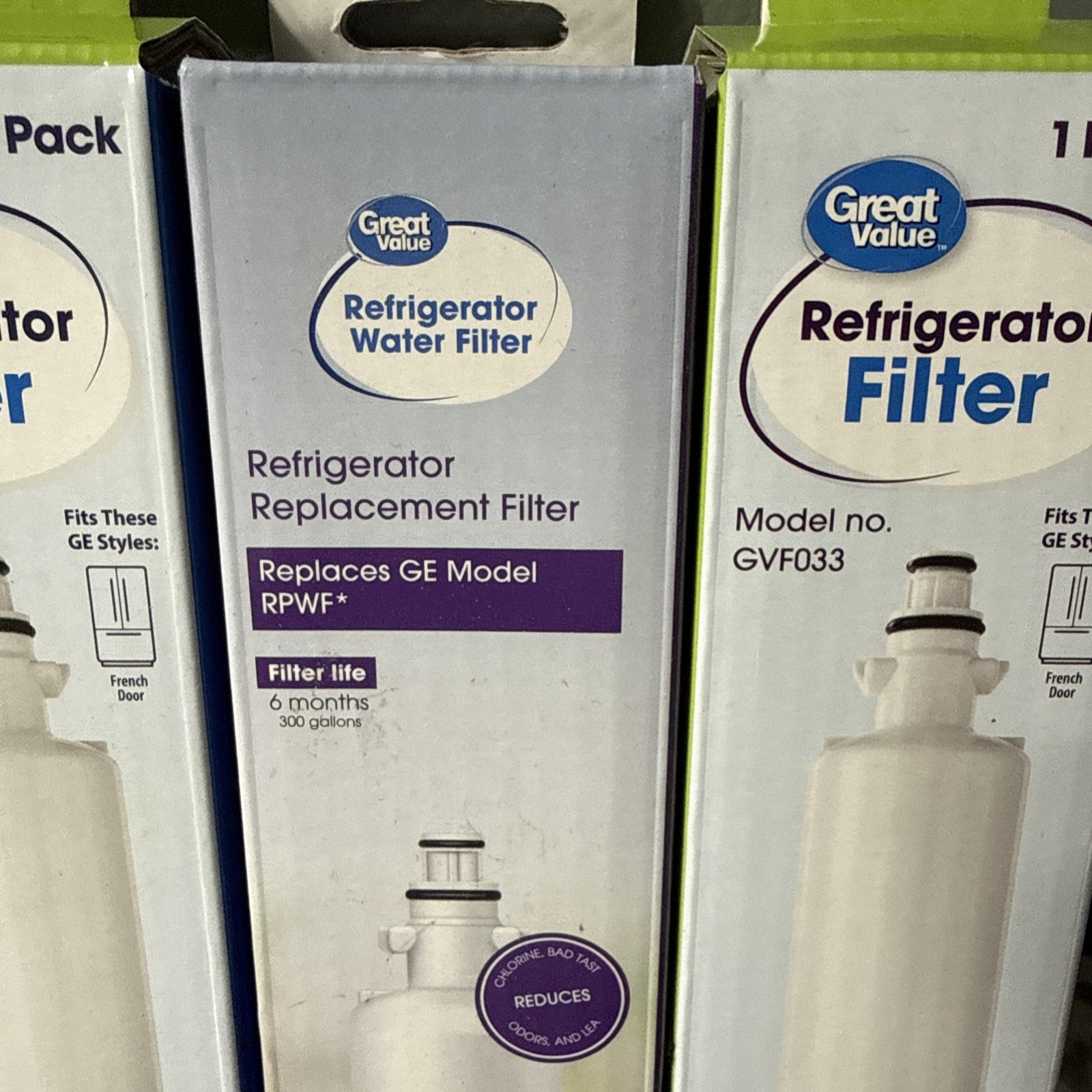 Ge Model RPWF 6months 200 gal (4) Great Value Refrigerator Water Filter Replaces