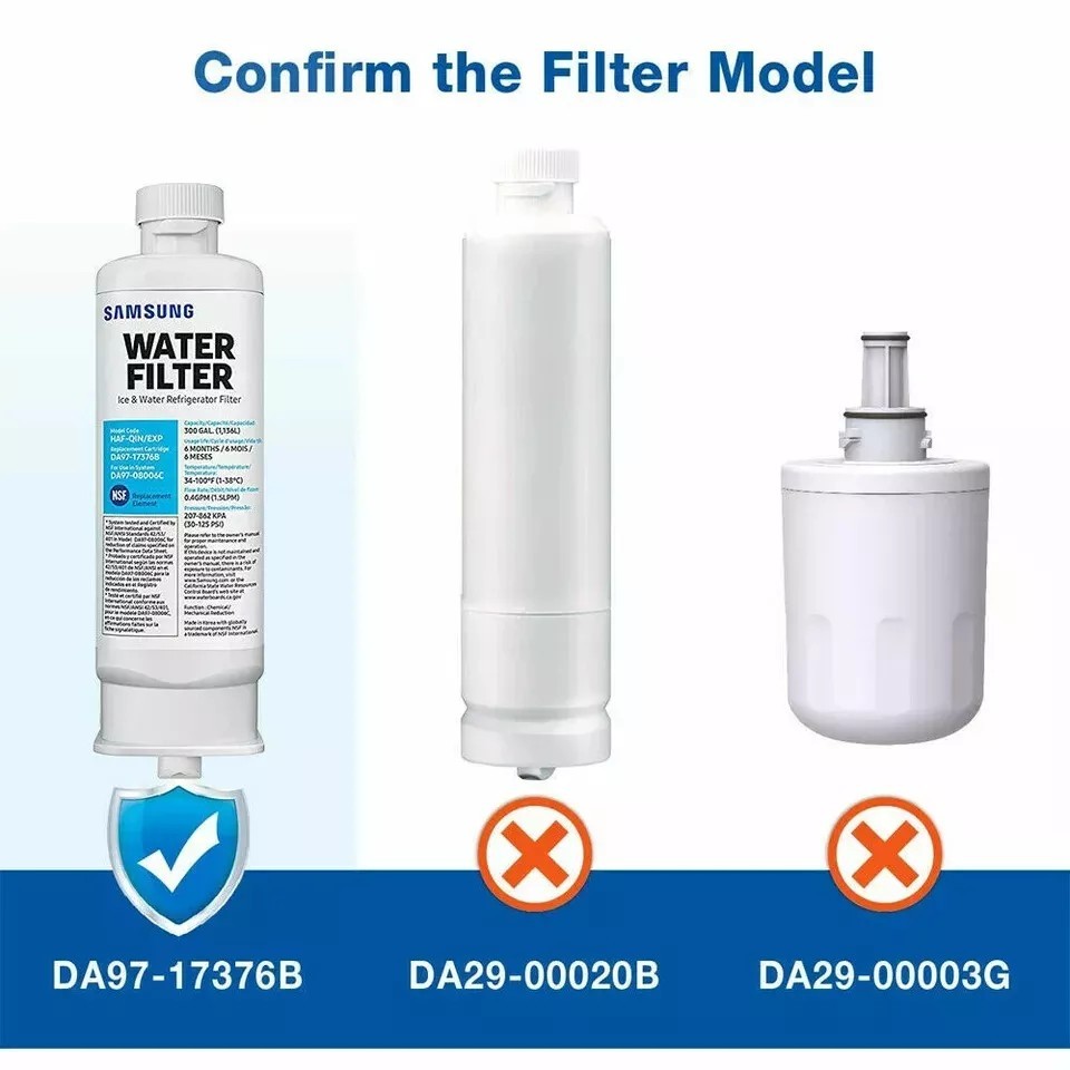 2 PACK Genuine Samsung DA97-17376B HAF-QIN/EXP REFRIGERATOR Water Filter US