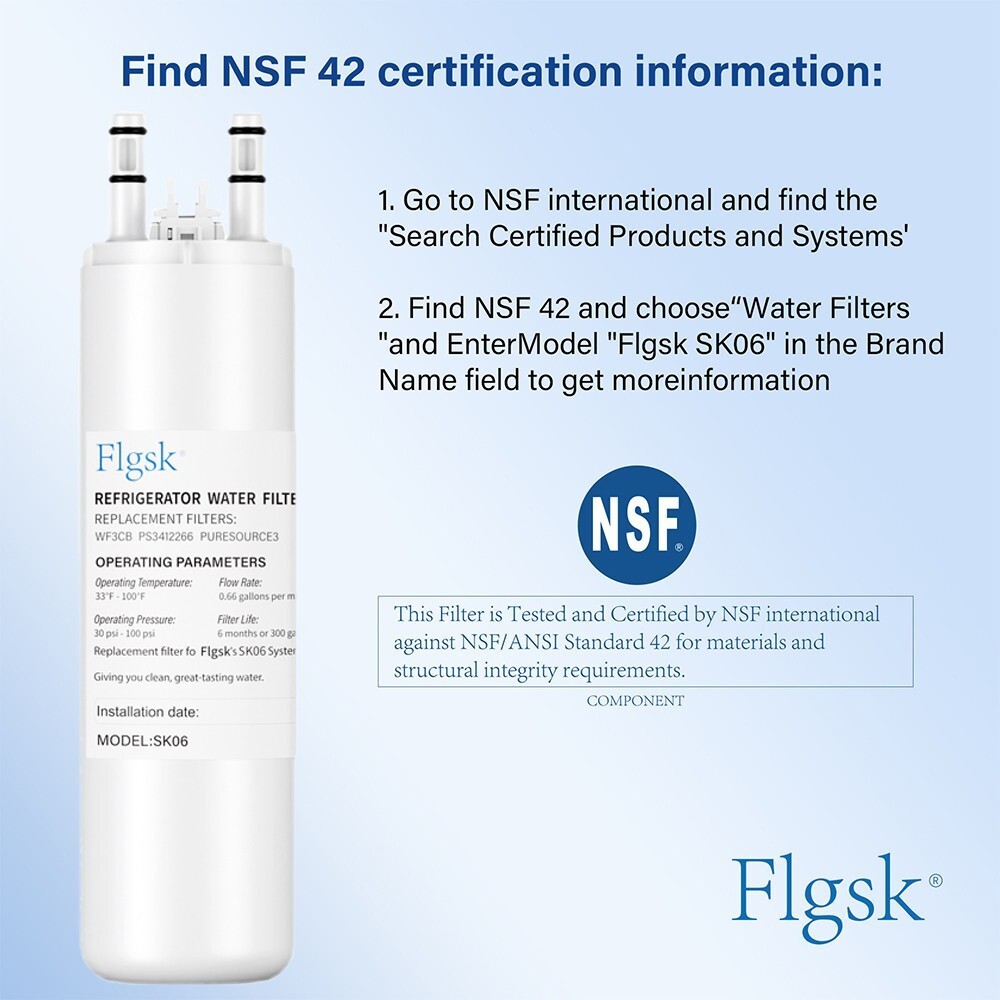 2 Refrigerator Water Filter For WF3CB, PS23412266 Pure Source 3, Factory Sealed