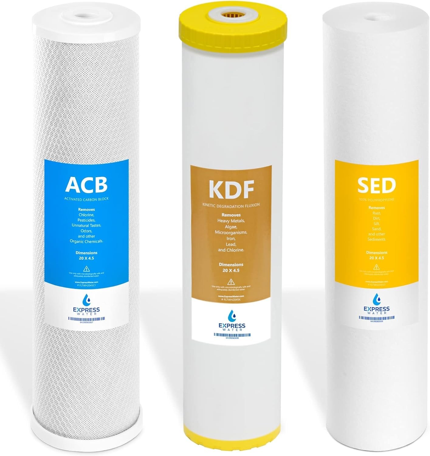 Whole House Heavy Metal Water Filter Set 3 Stage Filtration System 5 Micron