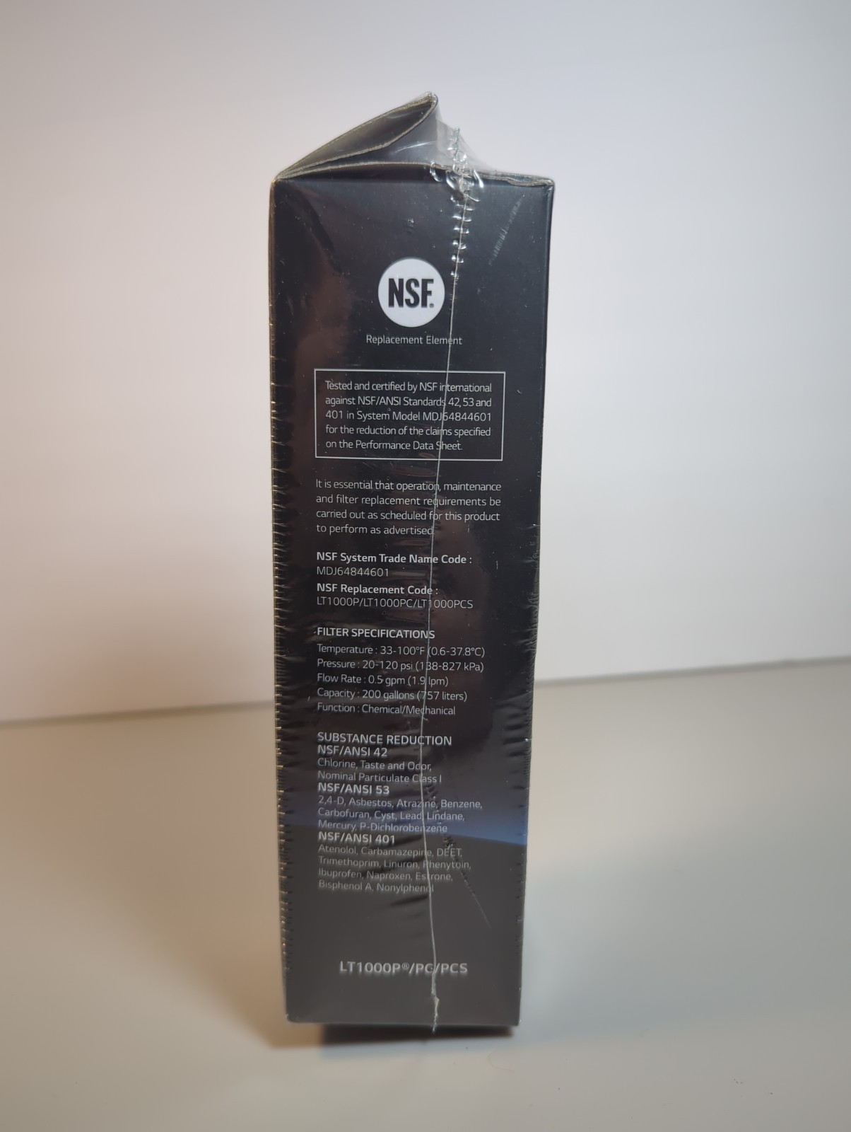 Genuine LG Water Filter Replacement Cartridge LT1000P/PC/PCS – New and Sealed!