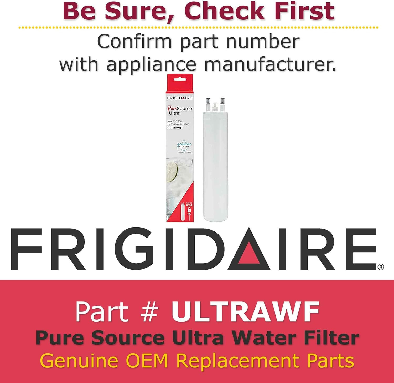 ULTRAWF Puresource Ultra Water and Ice Refrigerator Filter, Original, 1 Count