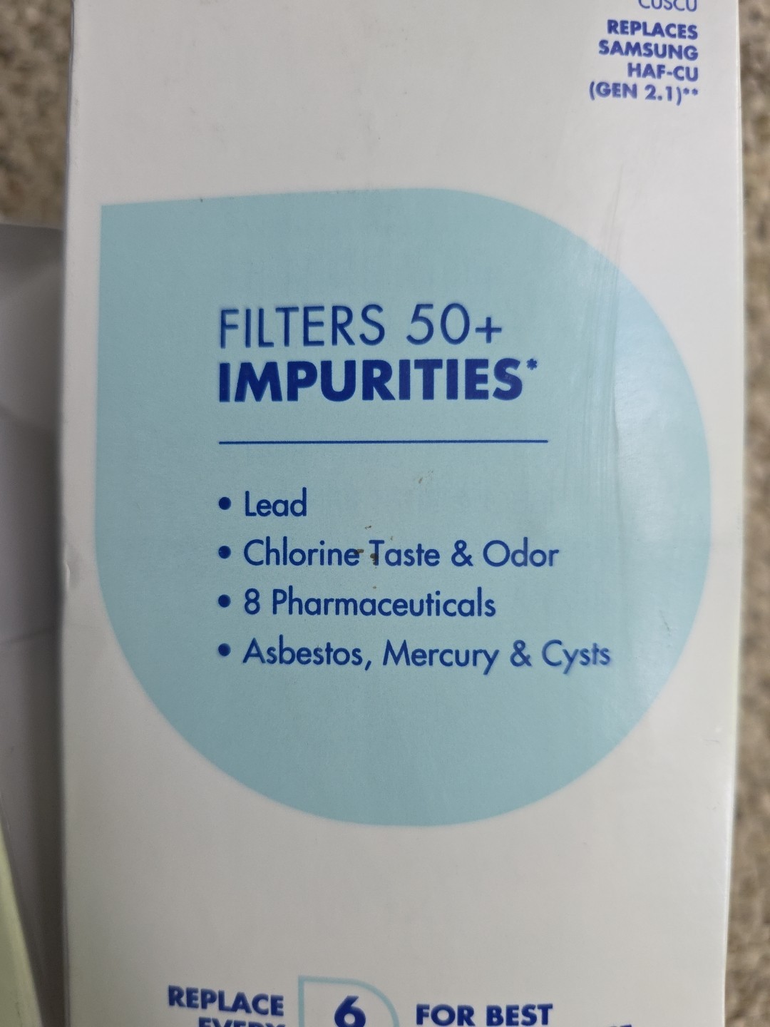 Culligan CUSCU Replacement Samsung (HAF-CU1) Refrigerator Water Filter 2 Count