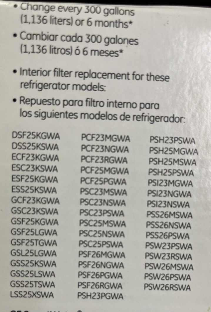GENUINE GE MSWF SmartWater Refrigerator Water Filter Fits GE & GE Profile NEW