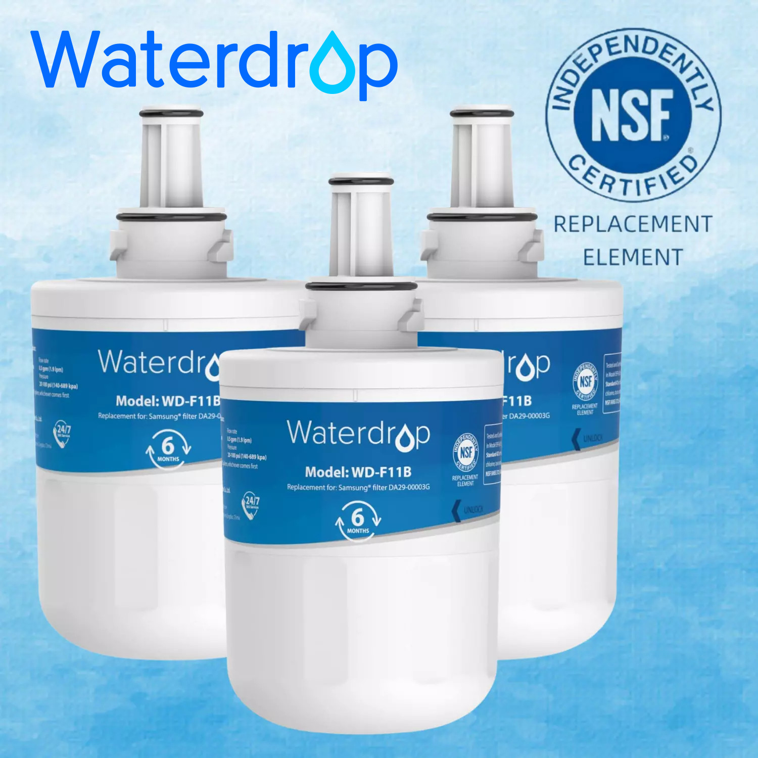 Replacement for Samsung DA29-00003G,DA29-00003B/A,HAFCU1,RFG237AARS by Waterdrop
