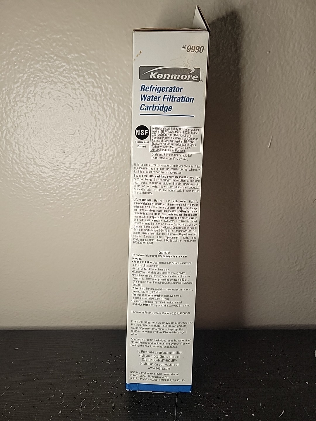 Kenmoreclear Replacement Refrigerator Water Filter 46 9990 Open Box Brand New