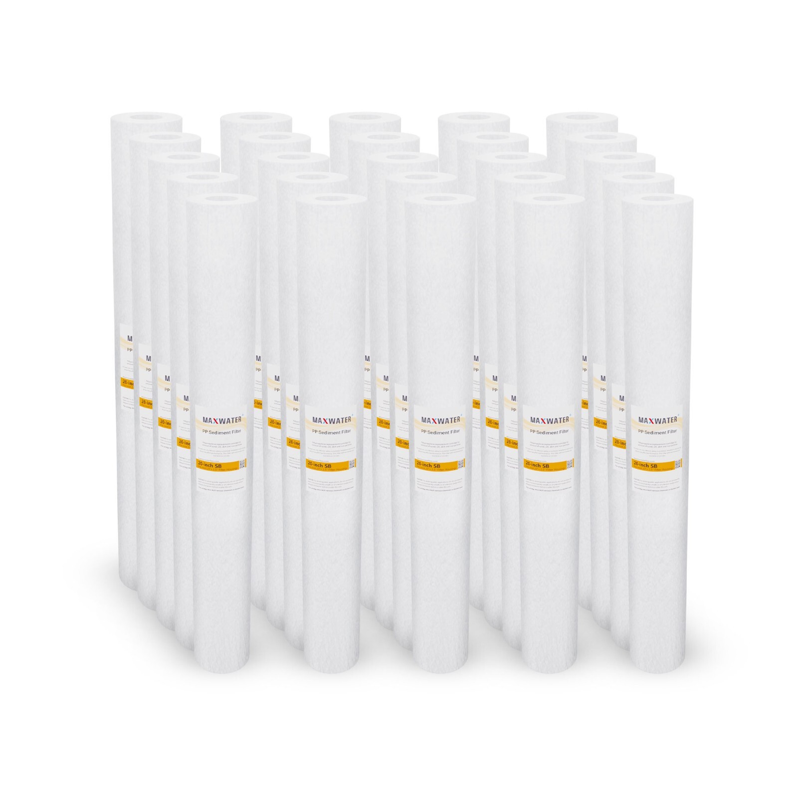 25 Pack Whole House Sediment Water Filter Cartridge 1 Micron size 20″ x 2.5″