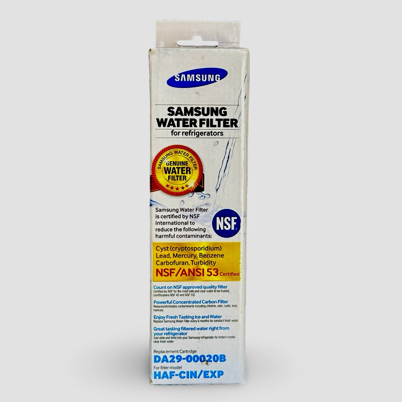 NEW Genuine Samsung DA29-00020B HAF-CIN/EXP Refrigerator Water Filter One Pack