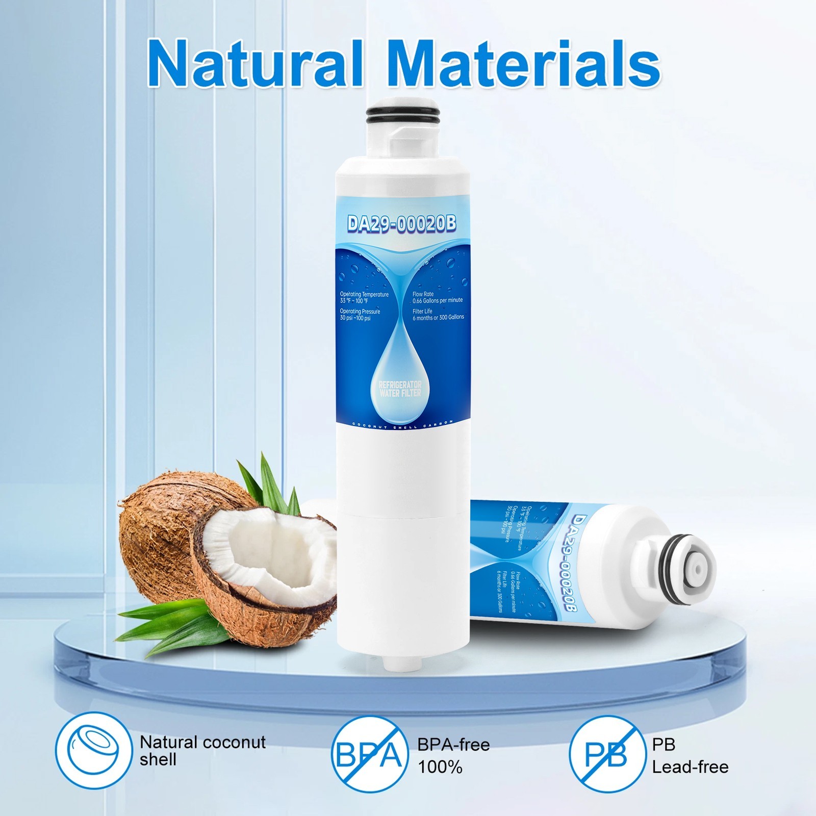 UKF8001 Refrigerator Water Filter replacement for Maytag UKF8001AXX750 3 packs