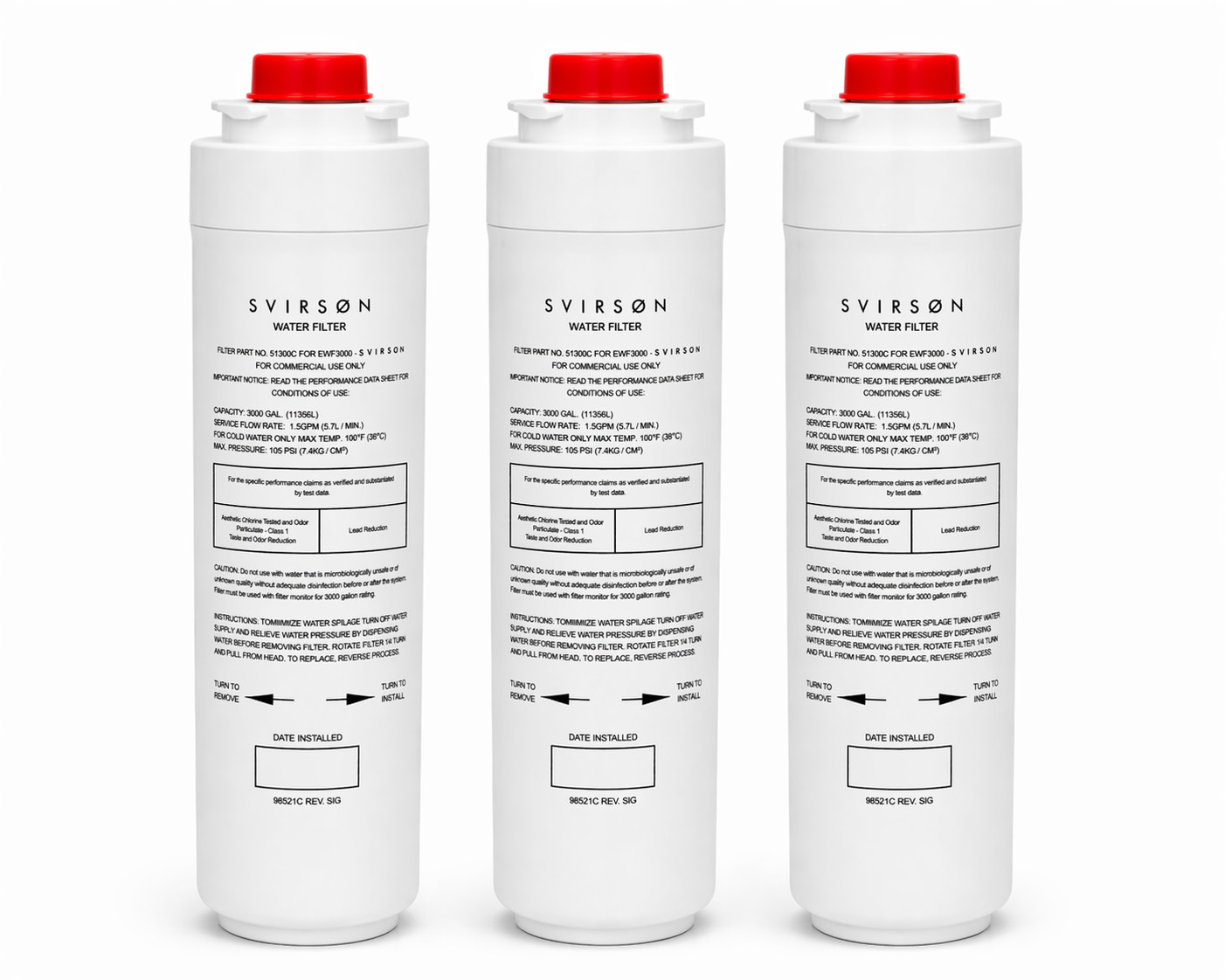 51300C Water Filter Replacement for Elkay EWF3000 | 3 Pack | US Stock