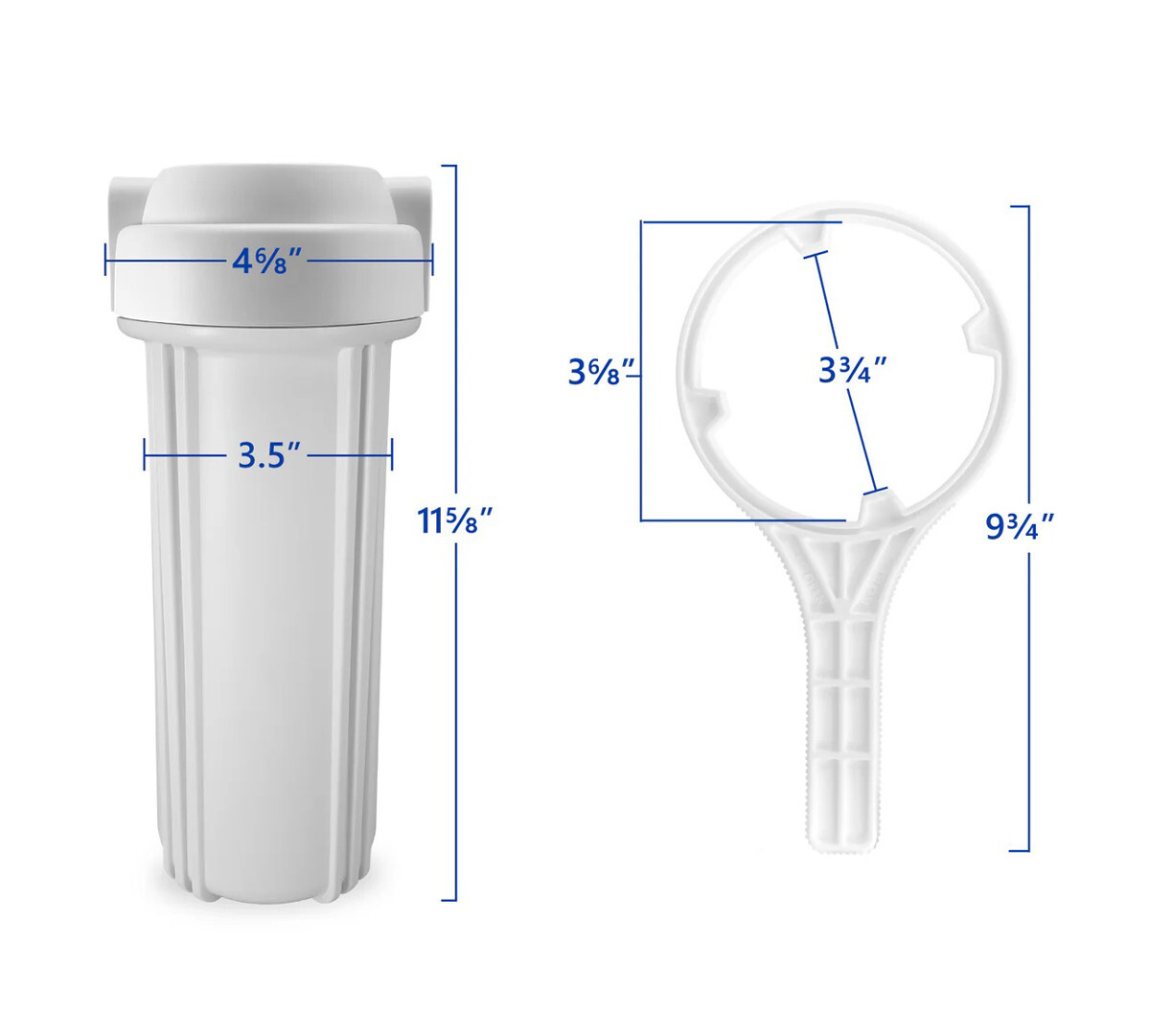 2pcs 10″ Reverse Osmosis Under Sink Water Filter Housing Wrench Opener Tool