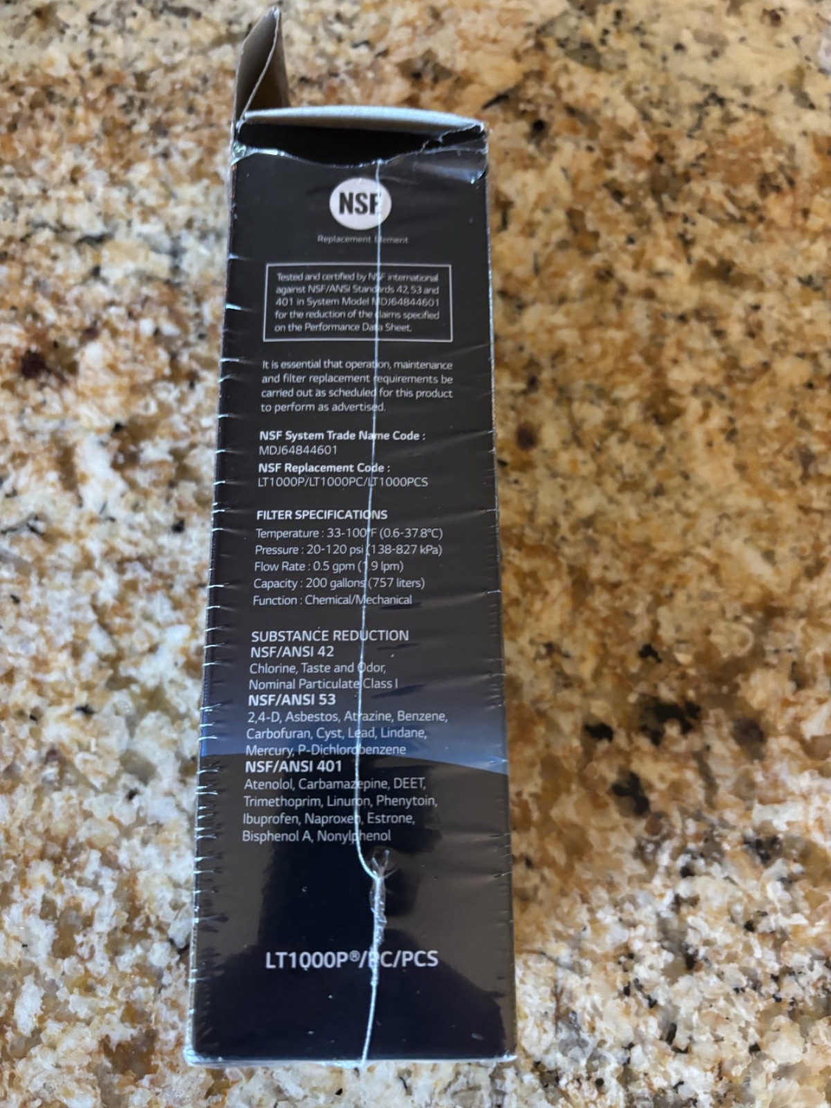 Sealed New OEM LG LT1000P /PC/PCS Refrigerator Water Filter Replacement