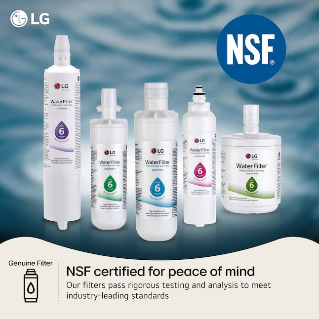 2 pc LG LT1000P Refrigerator Water Filter Genuine ADQ747935 NSF 42/53 New Sealed