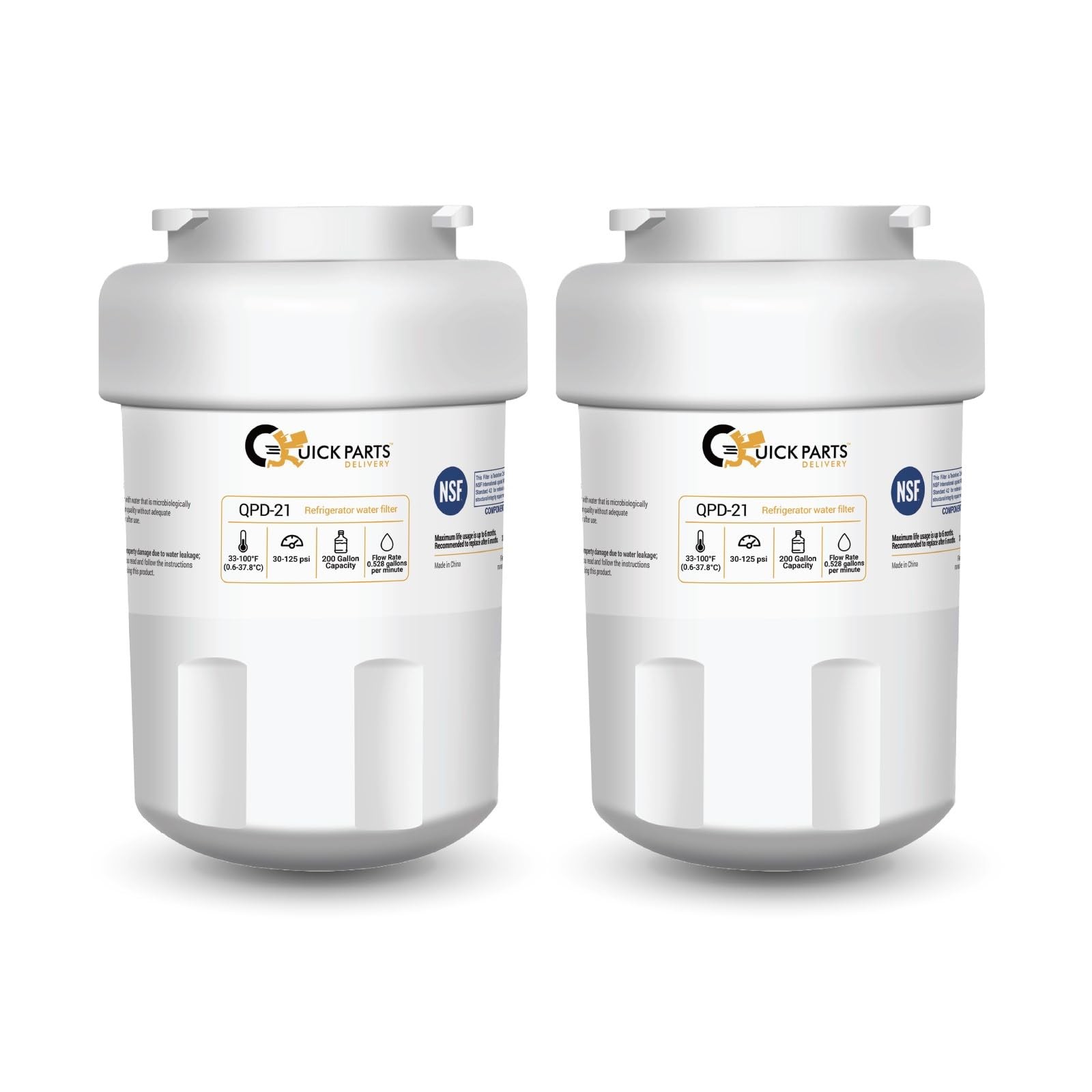 QPD-21 GE MWF Refrigerator Water Filter Replacement – Fits GE Side-by-Side Re…