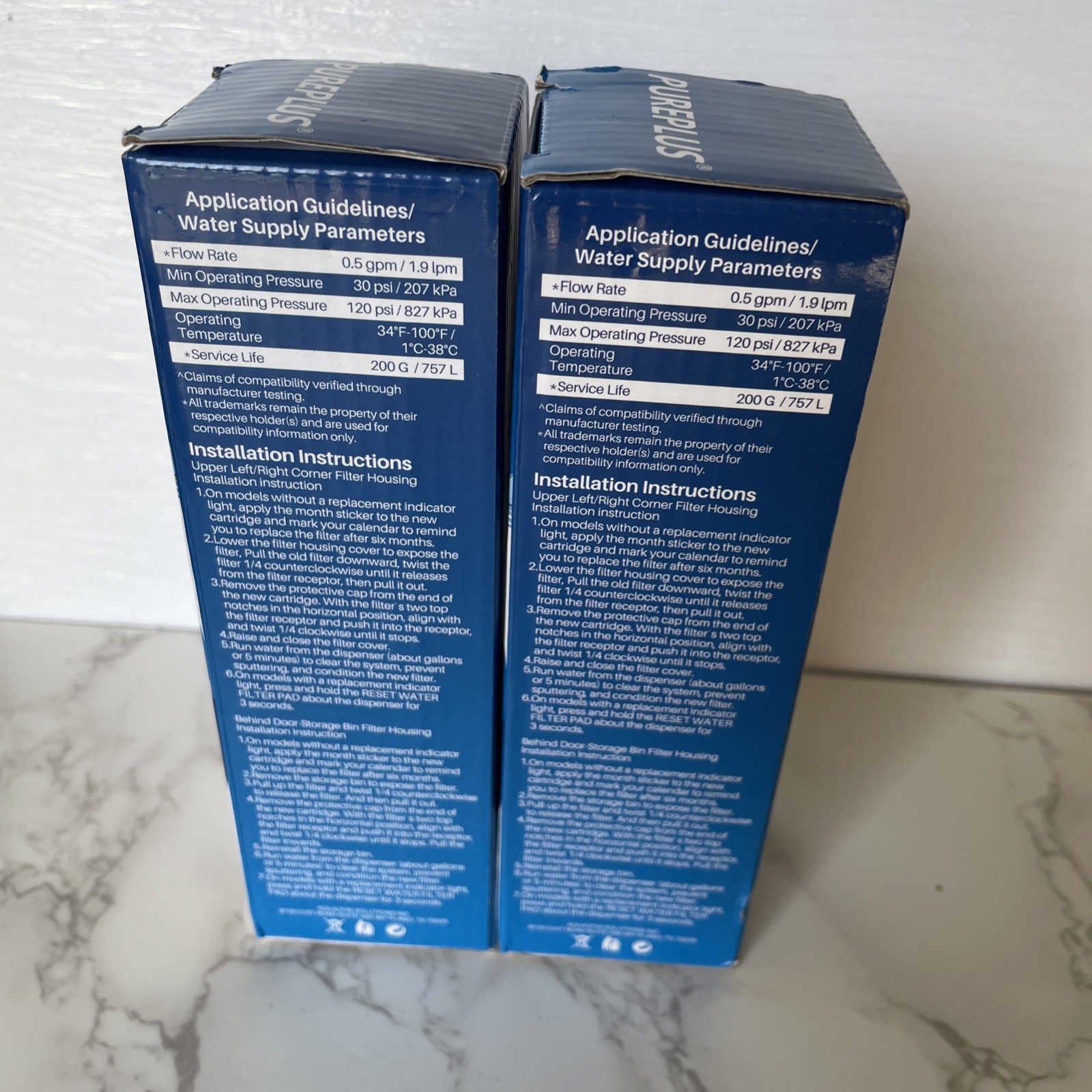 2 NEW Water Filters Refrigerator Pureplus RWF4700AC for model RWF4700AC-S