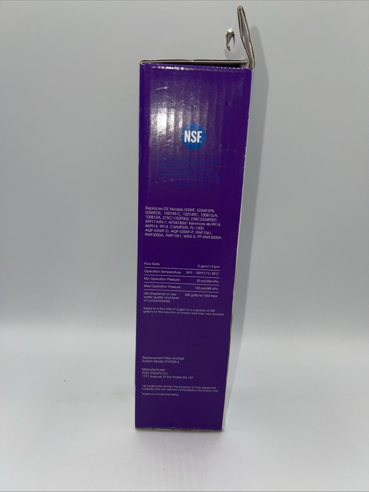 Great Value Refrigerator Water Filter Replaces Ge Model GSWF & Kennemore 46-9914