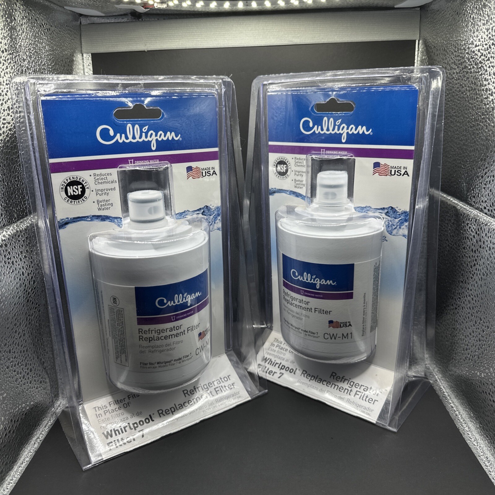 2 Culligan Replacement Refrigerator Water Filter for Whirlpool Filter 7 (CW-M1)