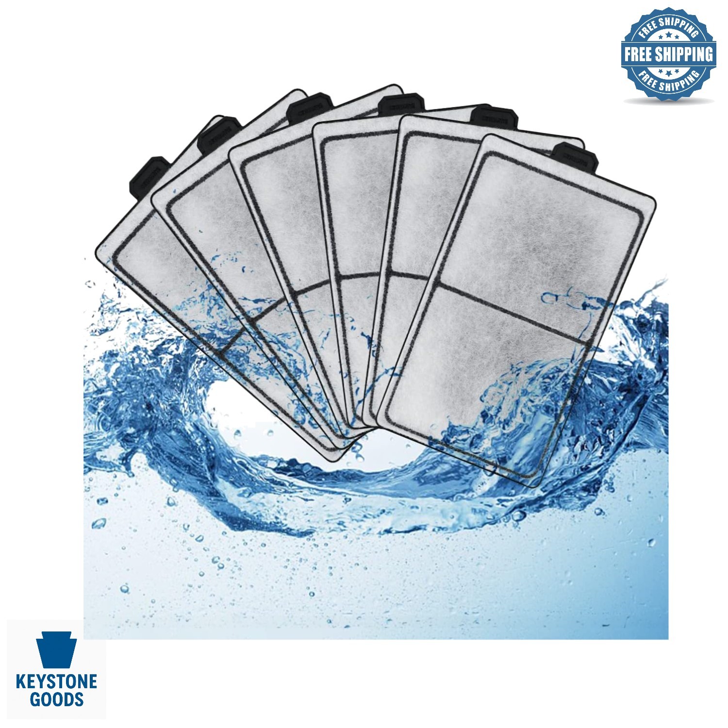 6-Pack Carbon Fiber Filter Cartridges for PF10 Power Filters