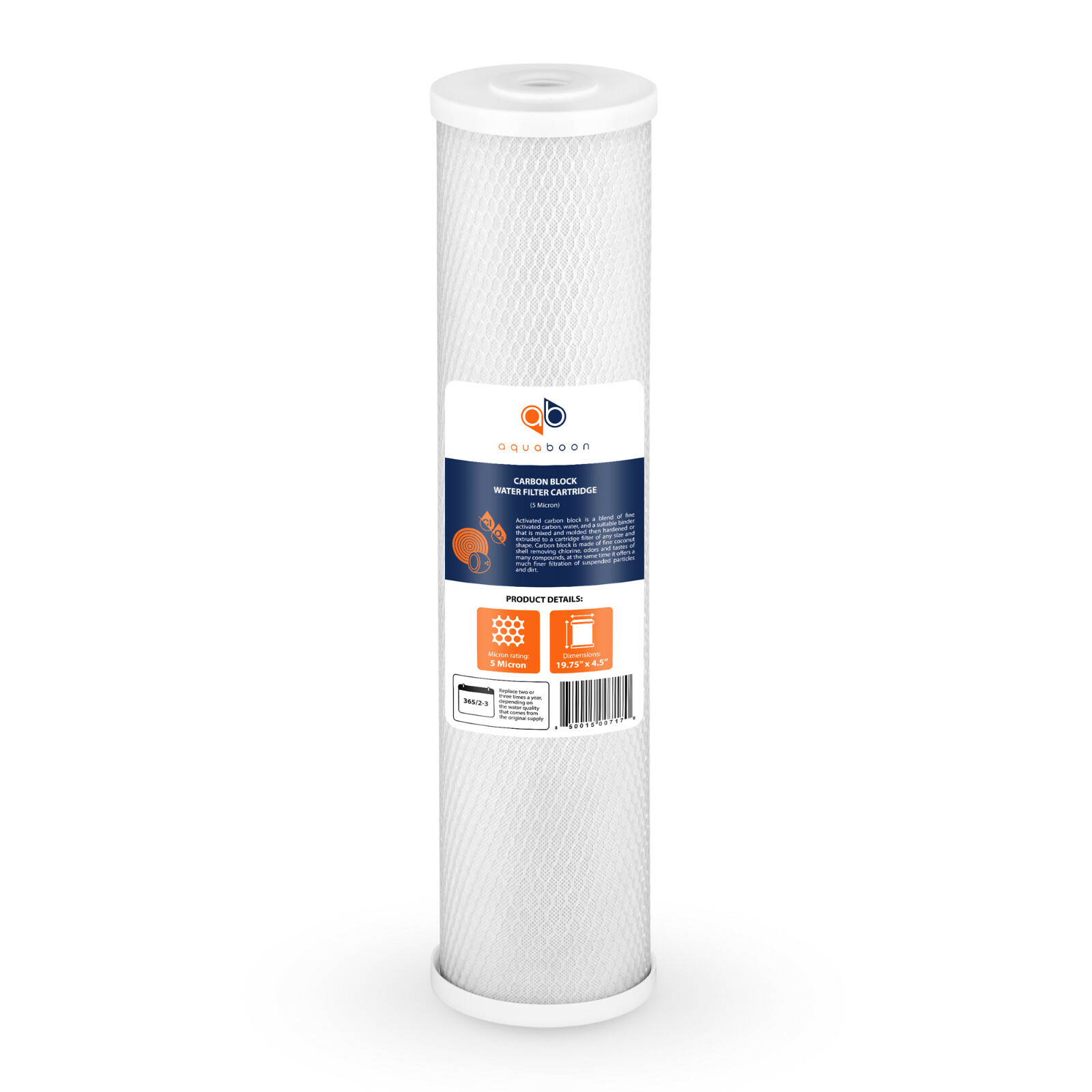 2PK of Aquaboon Big Blue 5µm Coconut Shell Carbon Block Water Filter 20″x4.5″