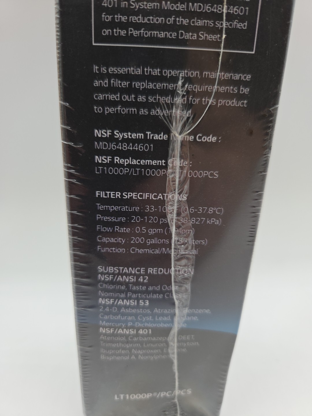 LG LT1000P Genuine Refrigerator Refresh Ice Water Filter ADQ747935 US