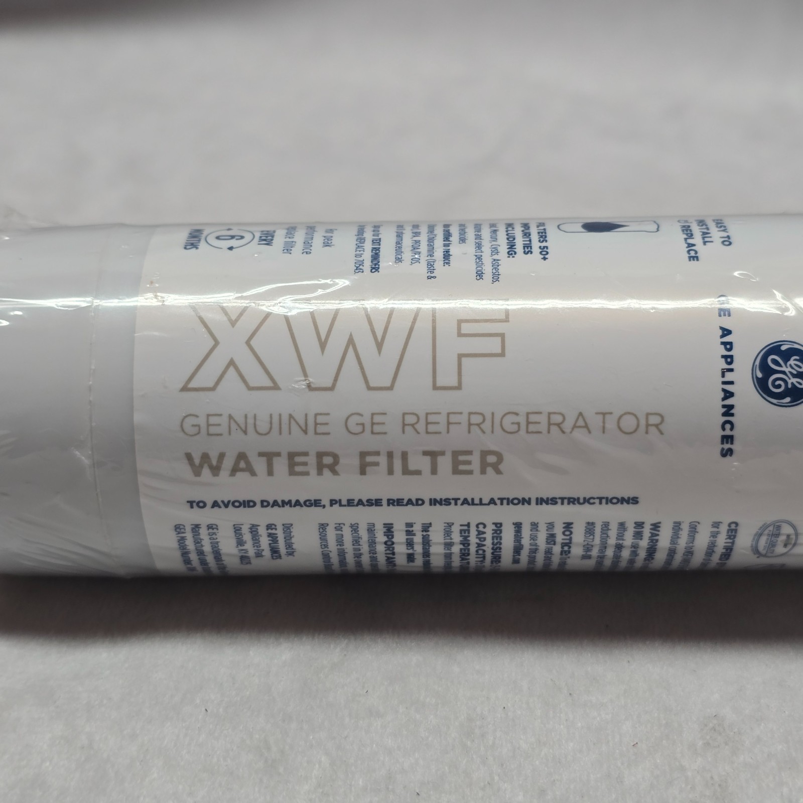 Genuine General Electric XWF Refrigerator Water Filter – White Sealed