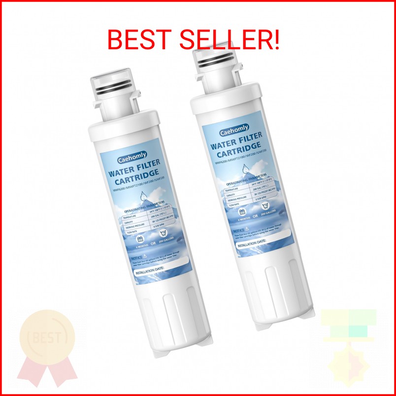 2 PACK MIWF6200 Water Filter Cartridge Compatible with Midea MRS26D5AST, MIWF620