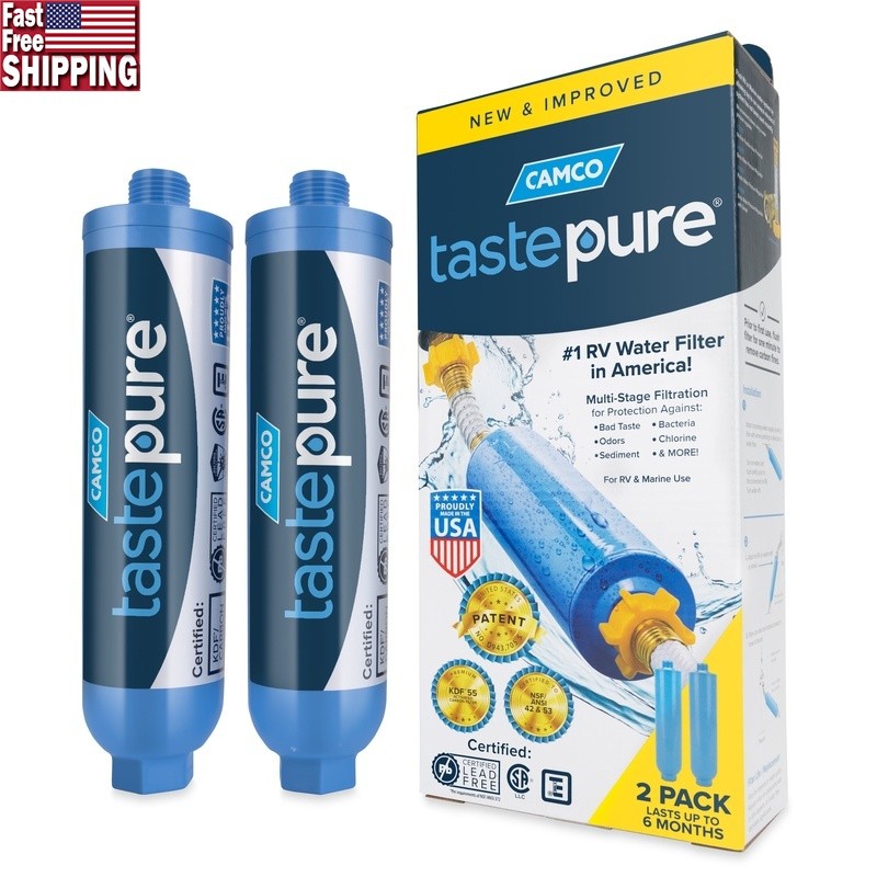 6 Step RV Water Filter 2 Pack Inline System Lead Free Pure Drinking Water New