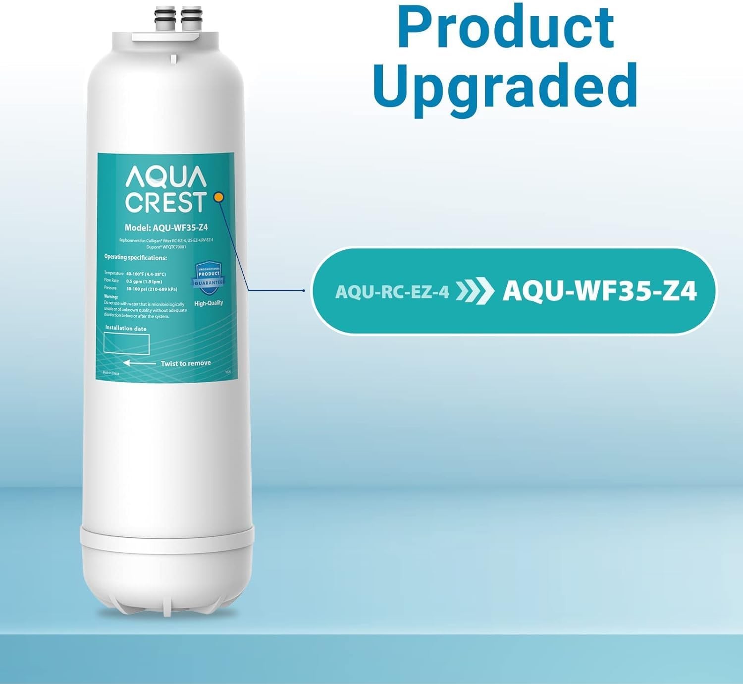 AQUA CREST Water Filter Replacement for Culligan® RC-EZ-4, DuPont® WFQTC30001(2)