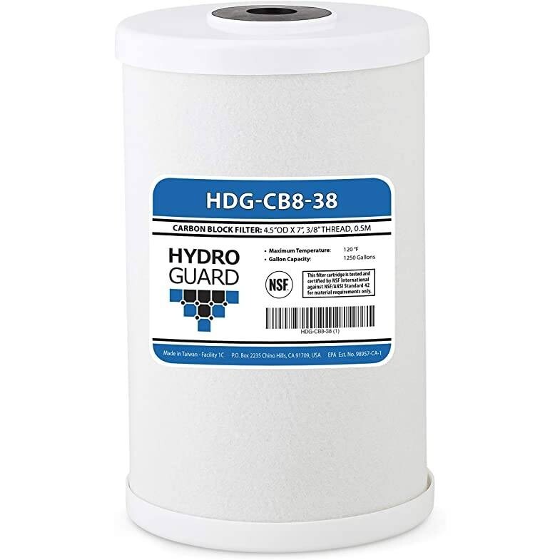 Hydro Guard HDG-CB8-38, 0.5 Micron Carbon Block Water Filter Cartridge