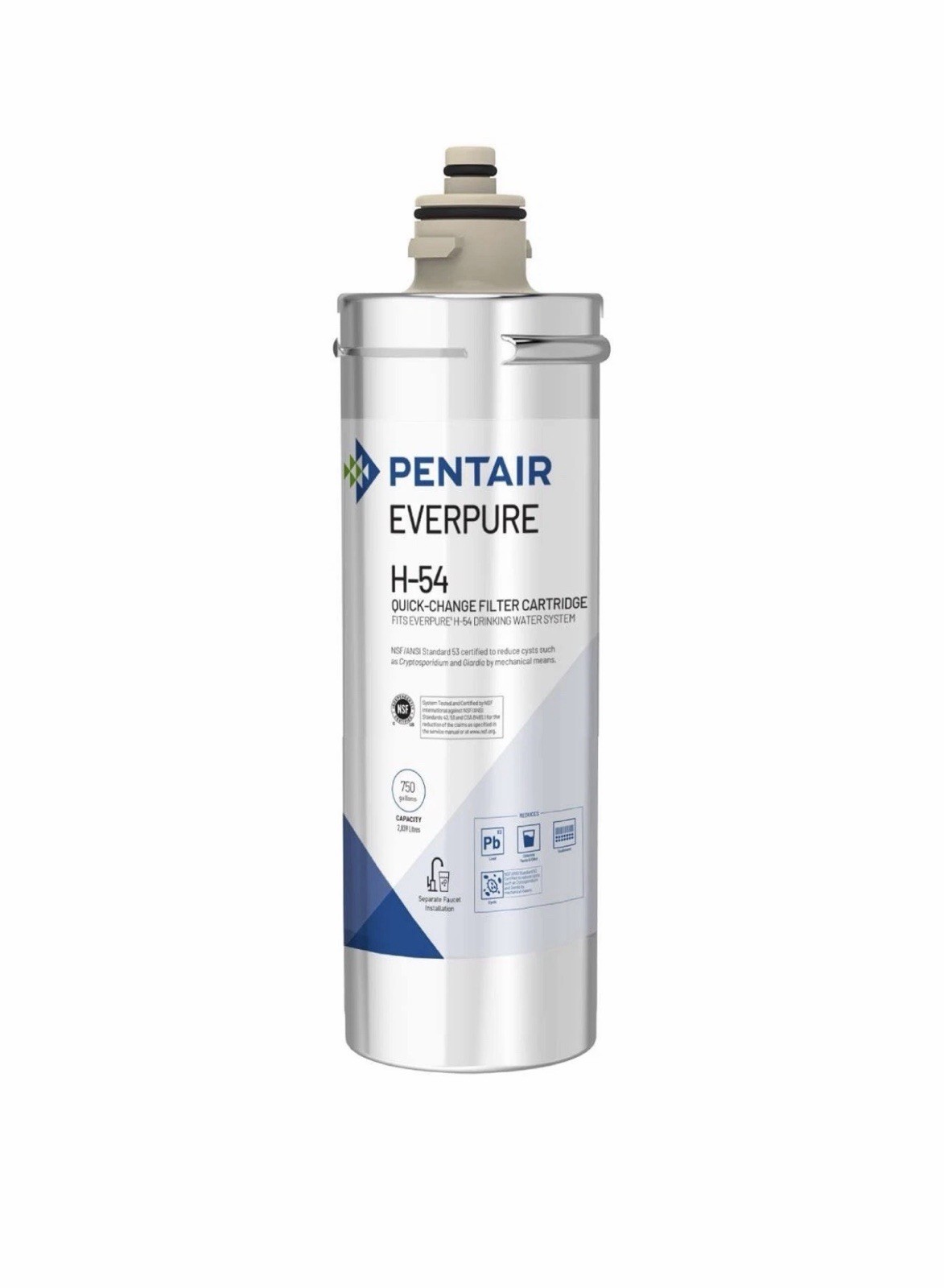 Pentair Everpure H-54 Drinking Water System, EV925267, NSF Certified 750 Gallon