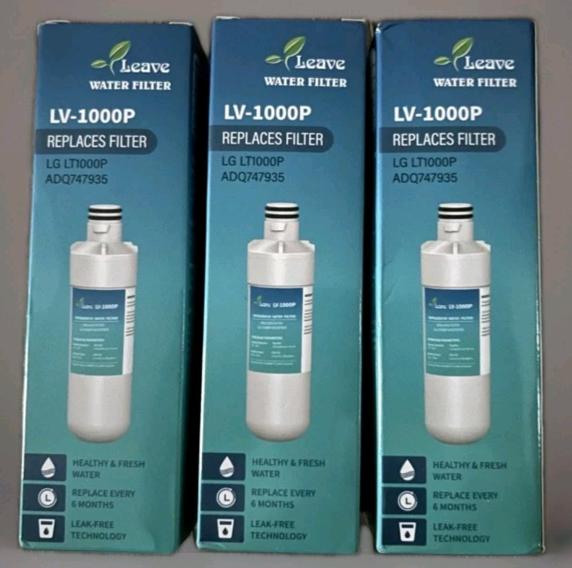 3X Refrigerator Water Filter Replacement for LG LT1000P ADQ747935-Leave LV1000P