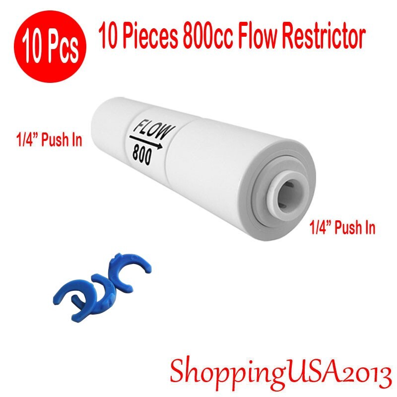 10 Pcs 800ML CC Flow Restrictor Quick Connect Push In Water Filter Under-sink