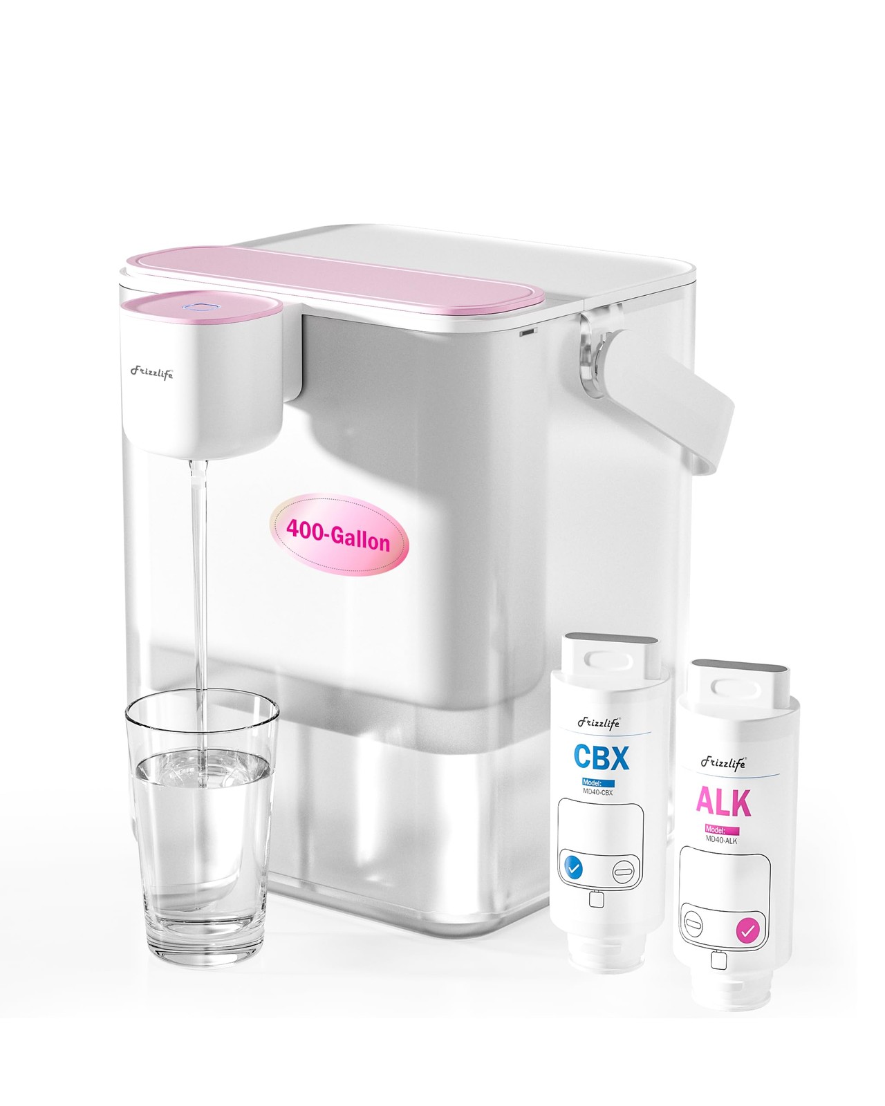 New Best Frizzlife MD40 Alkaline Electric Water Filter Dispenser with 2 Filters