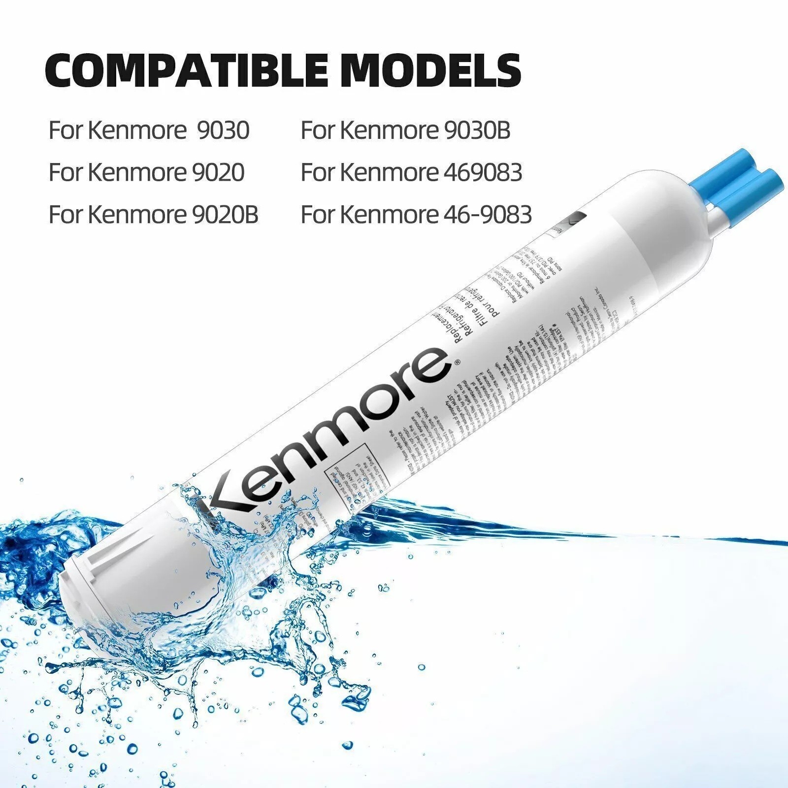 2 Pcs Kenmore 9083 469083 9020 Replacement Refrigerator Cartridge Water Filter-